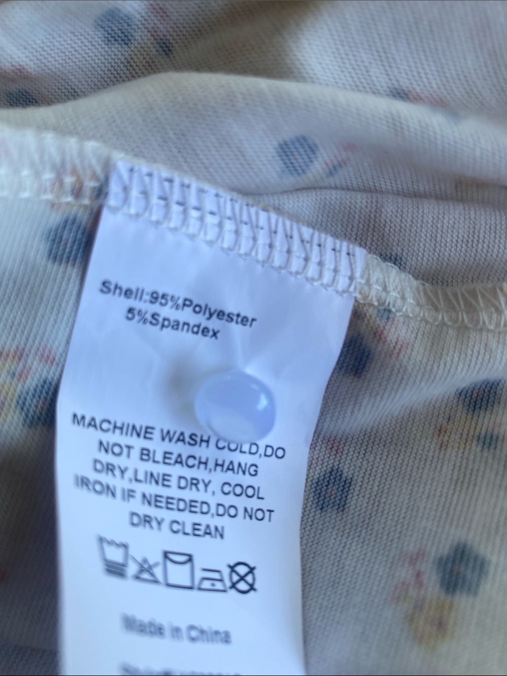 Suzanne Betro Cream Floral Square-Neck Blouse with Blue & Pink Accents - Picture 6 of 6